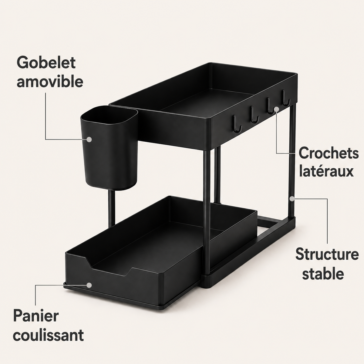 Organisateur Coulissant 2 Niveaux