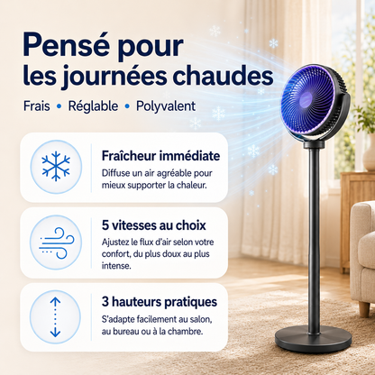 Ventilateur d'air frais ❄️ - Télescopique 3-en-1