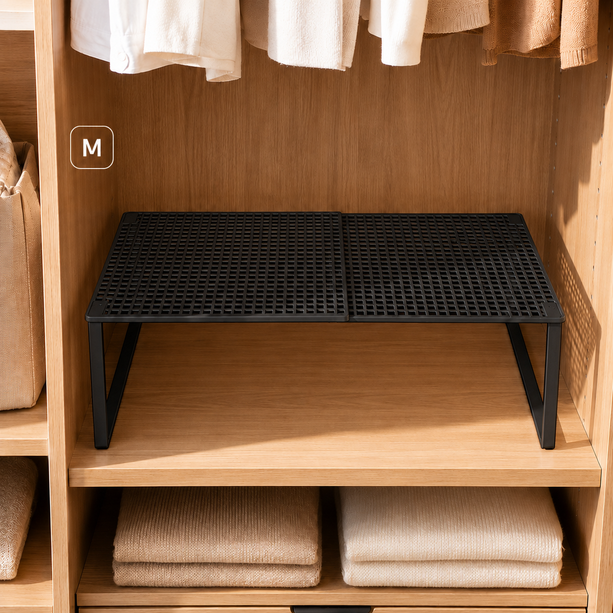 Étagère de placard extensible empilable
