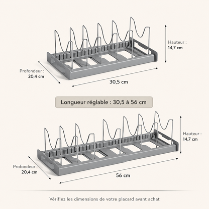 Organisateur Extensible Poêles & Couvercles