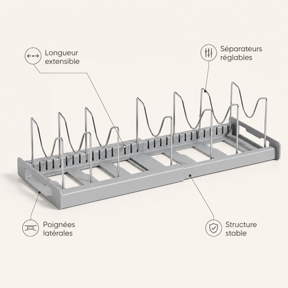 Organisateur Extensible Poêles & Couvercles