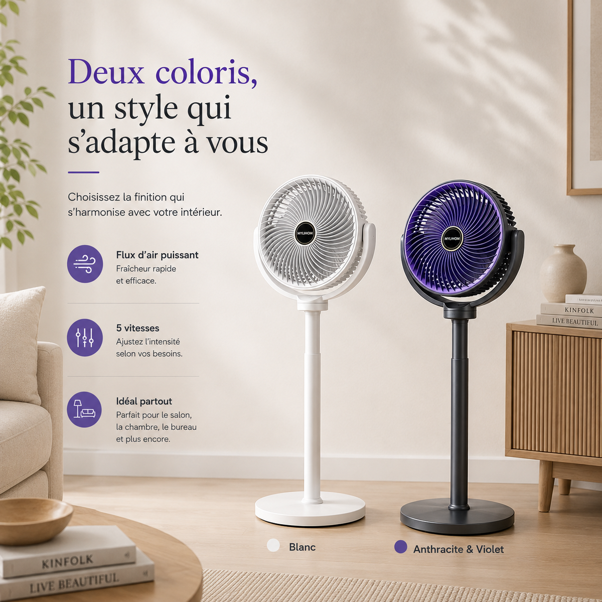 Ventilateur d'air frais ❄️ - Télescopique 3-en-1