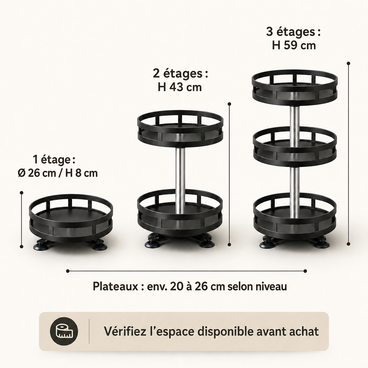 Organisateur Multi-usage Rotatif 360°