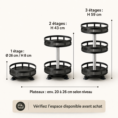 Organisateur Multi-usage Rotatif 360°