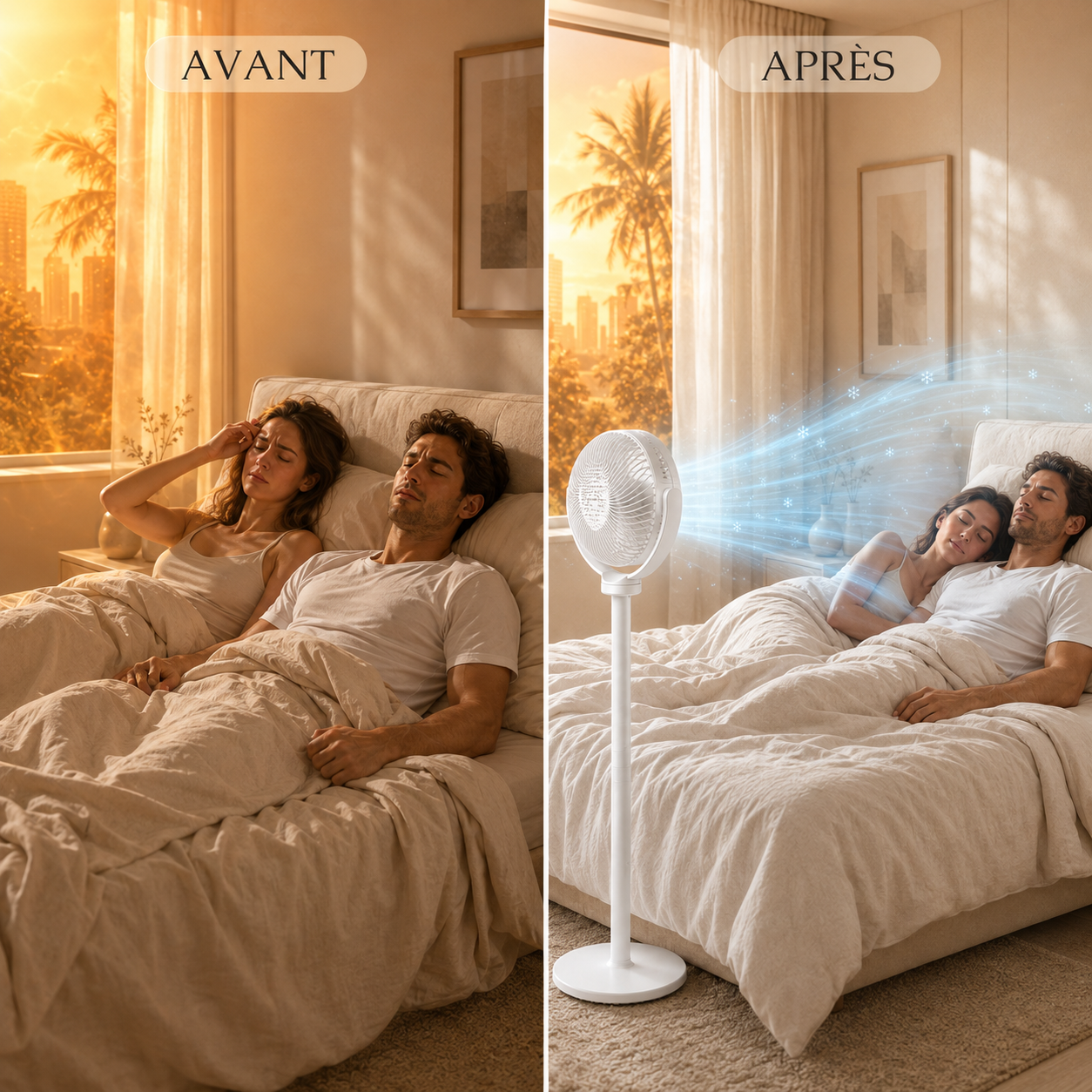 Ventilateur d'air frais ❄️ - Télescopique 3-en-1